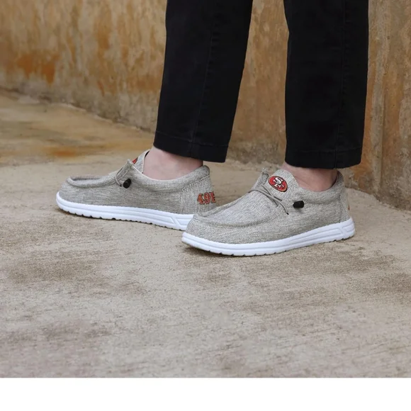 FOCO Men's NFL Team Logo Lightweight Loafers San Francisco 49ers Size S 7/8 NWT - Picture 13 of 16